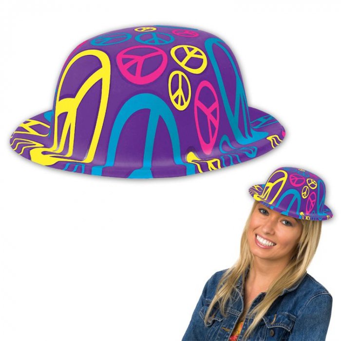 Peace Sign Derby Hat