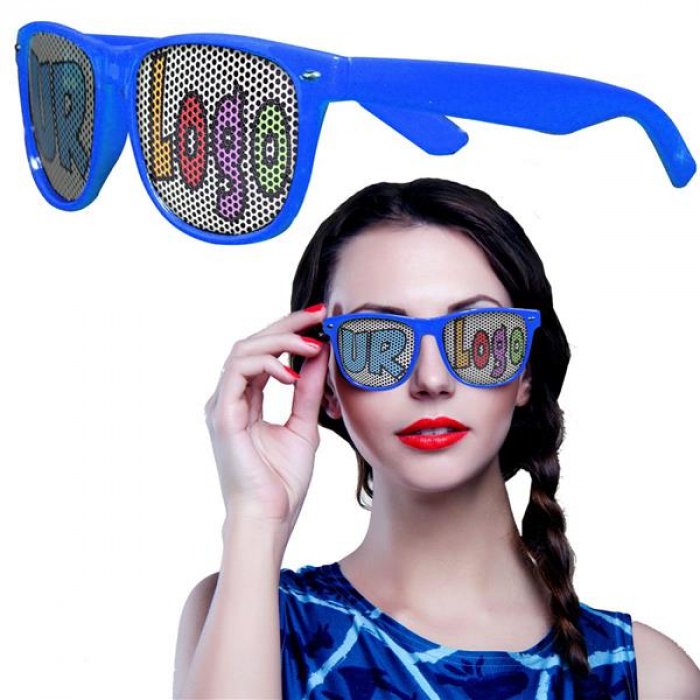 Blue Novelty Custom Sunglasses - 12 Pack (Per 12 Pack)
