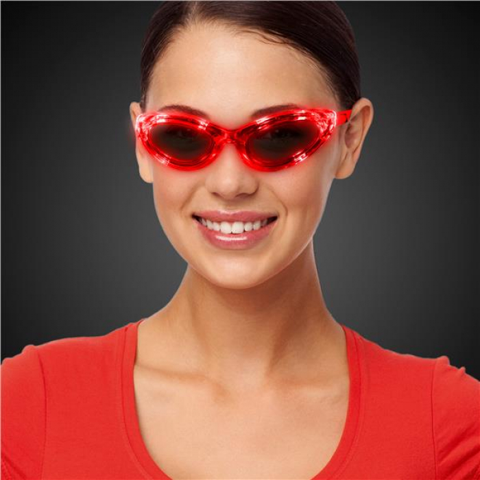 Red led best sale sunglasses