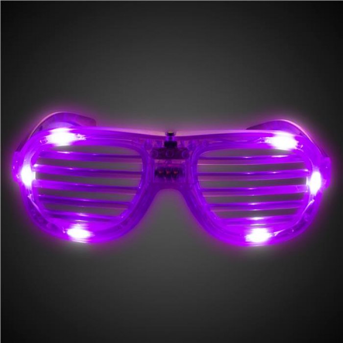 LED Purple Slotted Glasses