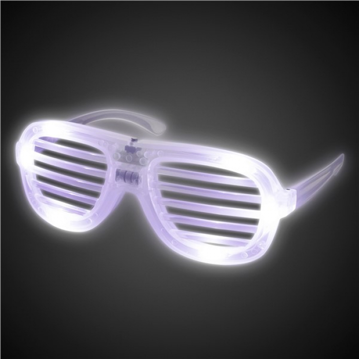LED White Slotted Glasses