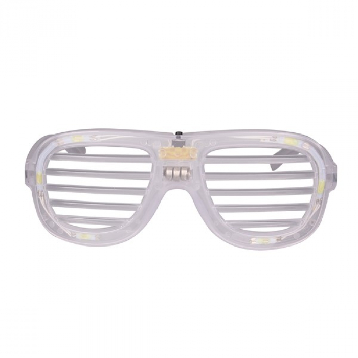 LED White Slotted Glasses