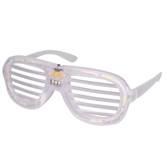 LED White Slotted Glasses