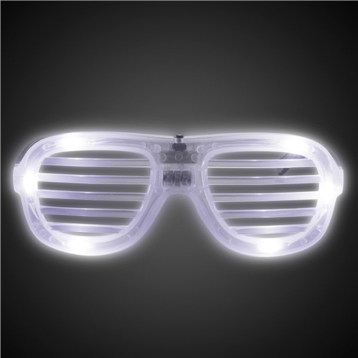 LED White Slotted Glasses