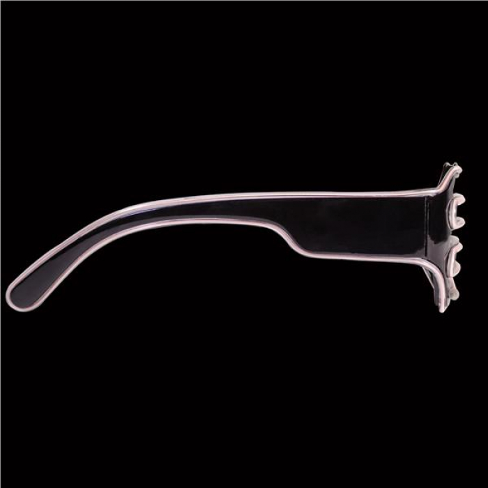 LED White Slotted EL Wire Eyeglasses