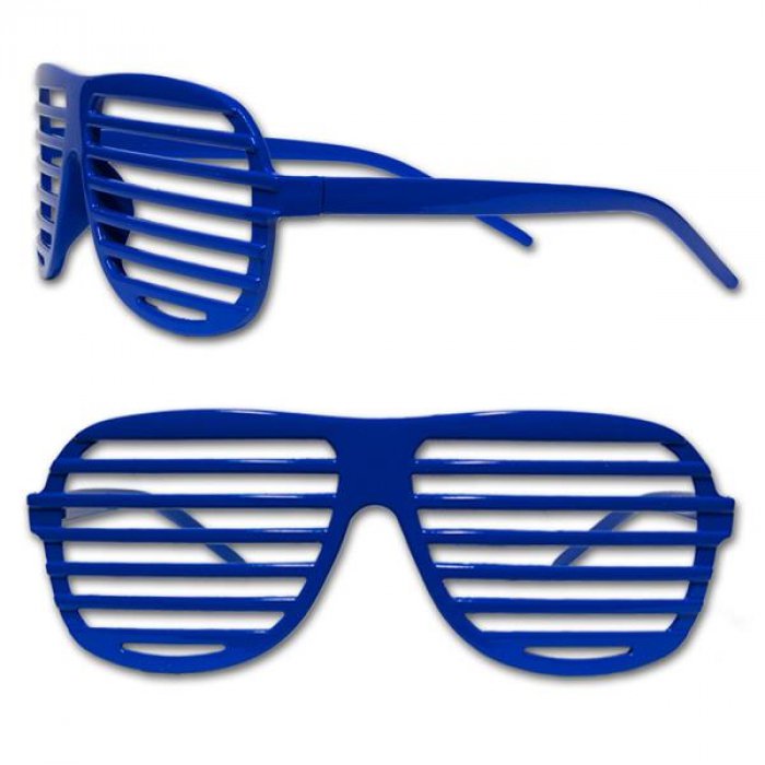 Blue Slotted Glasses (Per 12 pack)