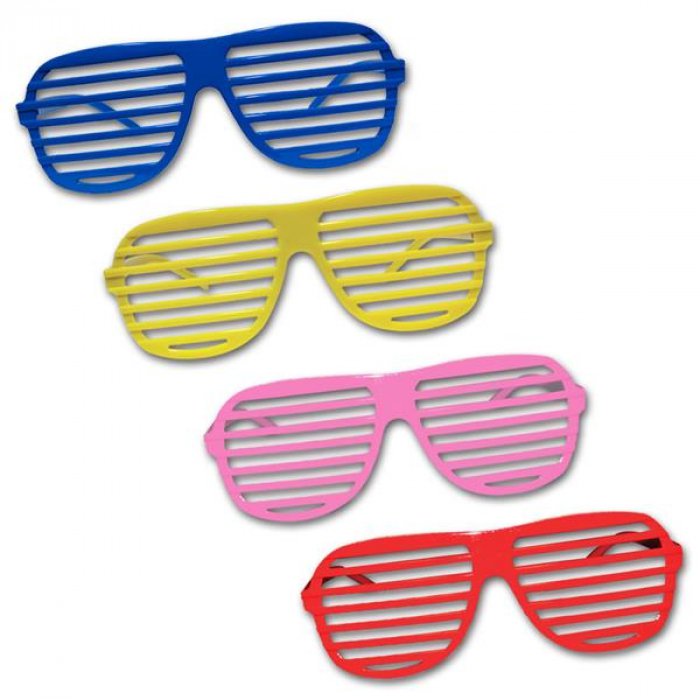 Blue Slotted Glasses (Per 12 pack)