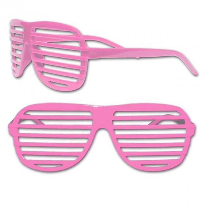 Pink Slotted Glasses (Per 12 pack)