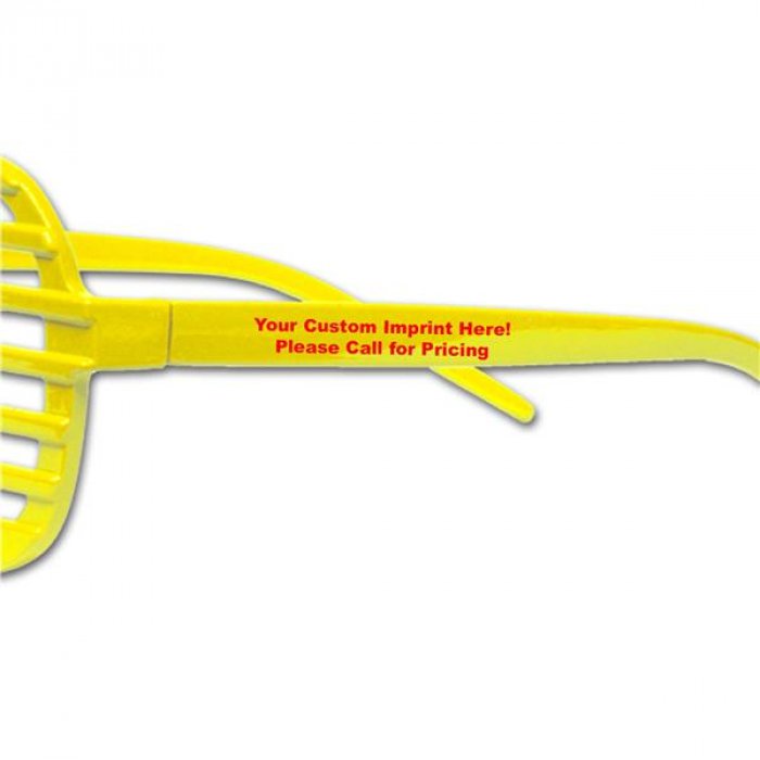 Yellow Slotted Glasses (Per 12 pack)