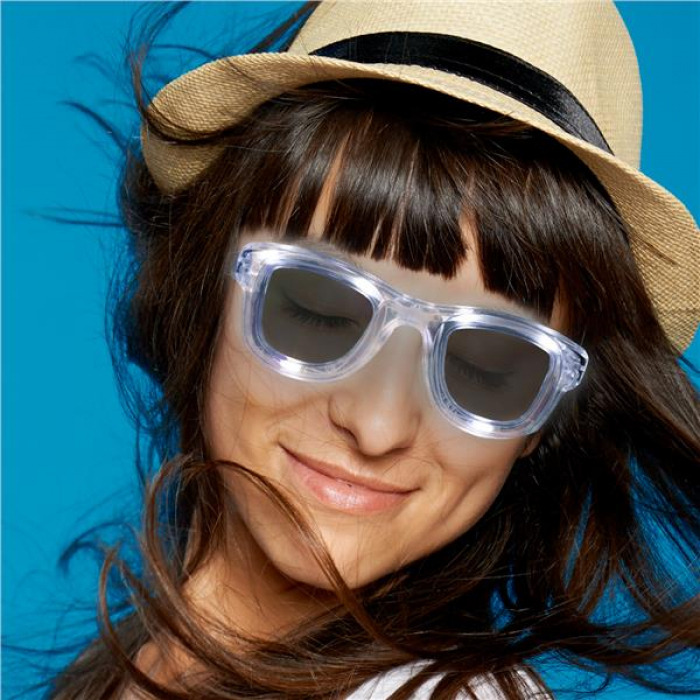 White LED Retro Sunglasses (Per Pair of Sunglasses)