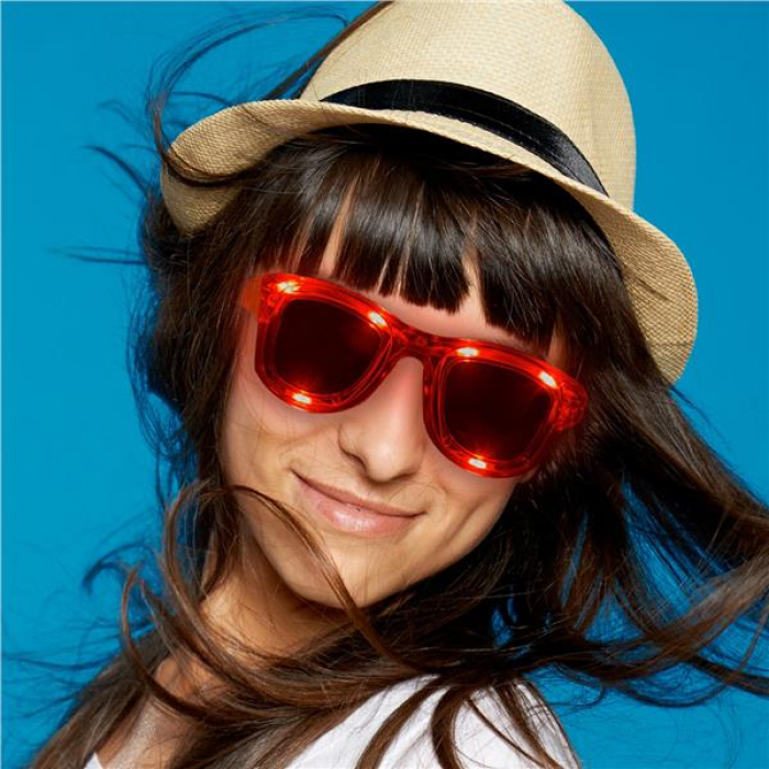 Red LED Retro Sunglasses