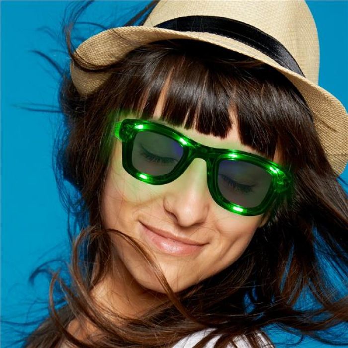 Green LED Retro Sunglasses