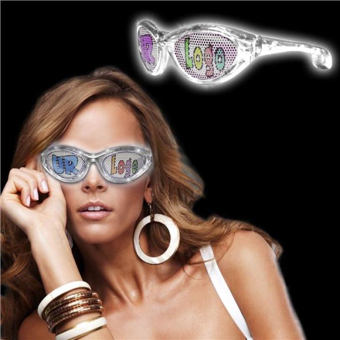 LED White Novelty Custom Sunglasses