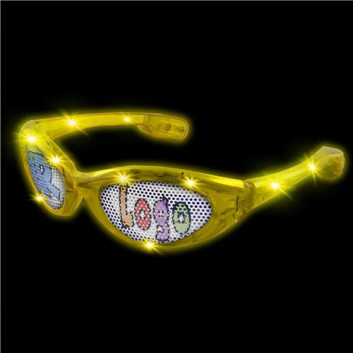 LED Yellow Novelty Custom Sunglasses