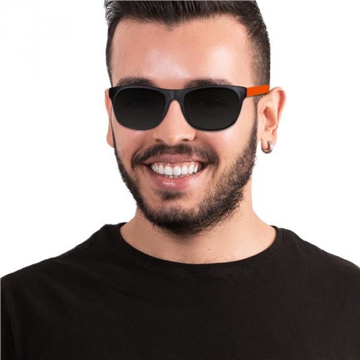 Neon Orange Retro Sunglasses (Per 12 pack)