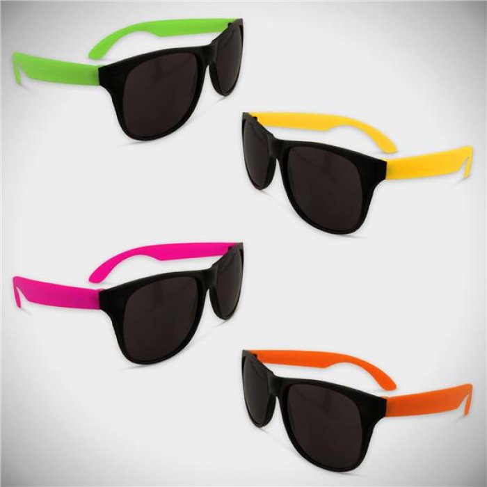 Neon Retro Sunglasses (Per 12 pack)