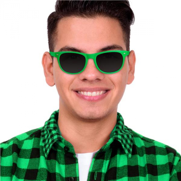 Green Retro Sunglasses (Per 12 pack)
