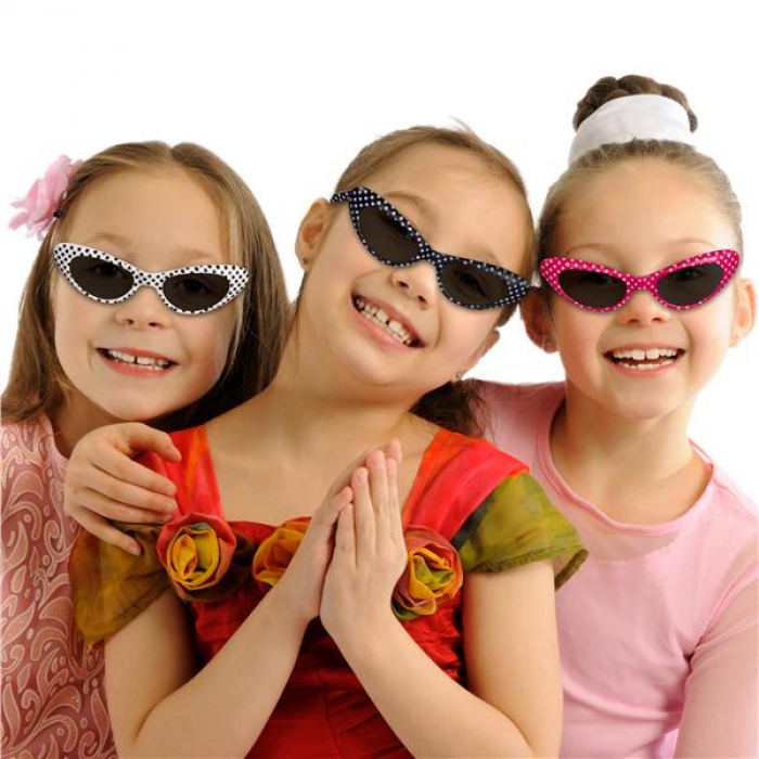 Pink Polka Dot Kids' Sunglasses (Per 12 pack)