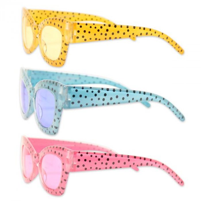 Animal Print Retro Sunglasses (Per 12 pack)