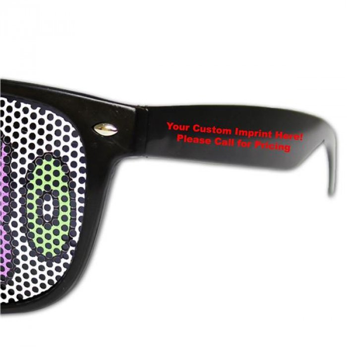 Black Custom Retro Sunglasses (Per 12 Pack)
