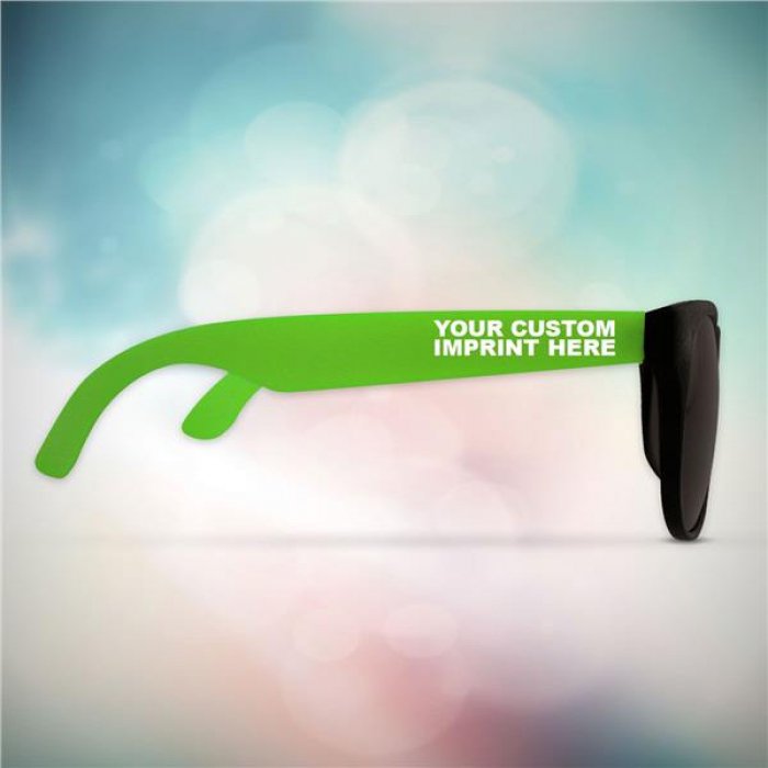 Custom Green Billboard Novelty Sunglasses (Per 12 Pack)