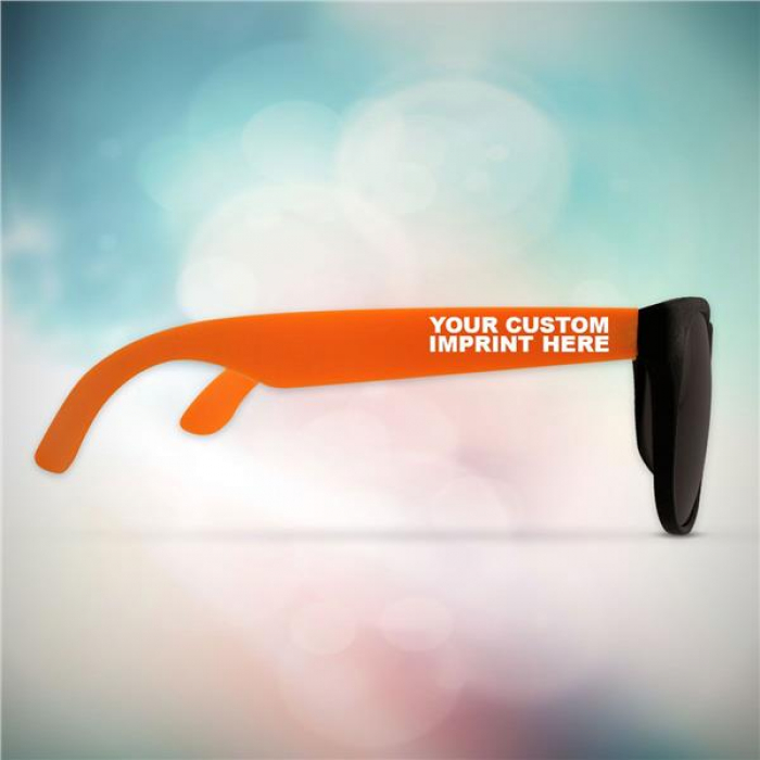 Custom Orange Billboard Novelty Sunglasses (Per 12 Pack)