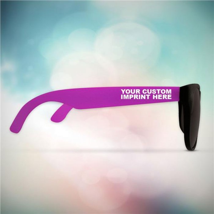 Custom Purple Billboard Novelty Sunglasses (Per 12 Pack)