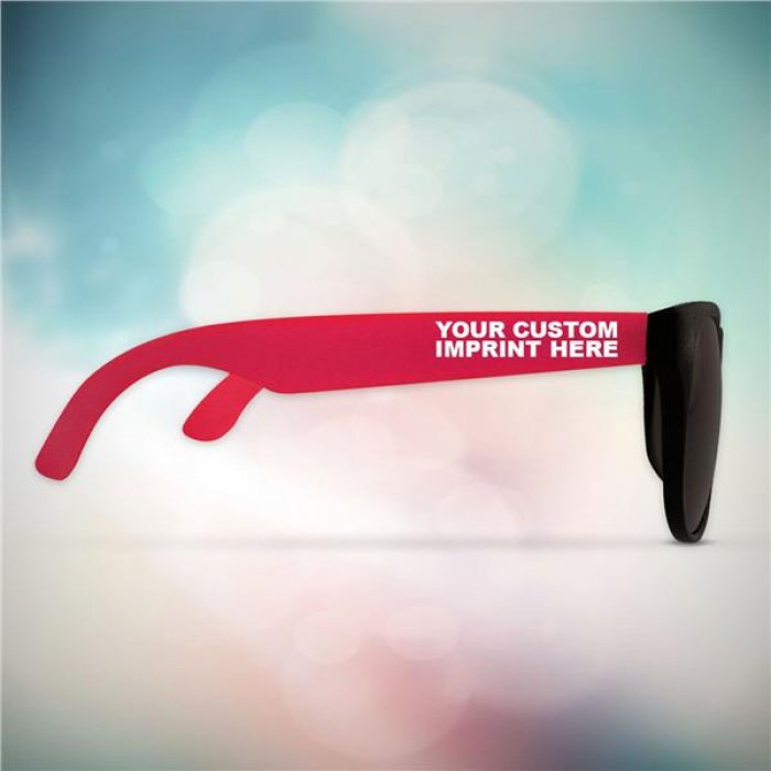 Custom Red Billboard Novelty Sunglasses (Per 12 Pack)