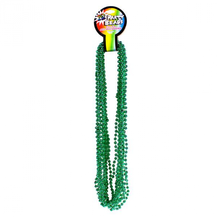 Green Bead 33" Necklaces (Per 12 pack)