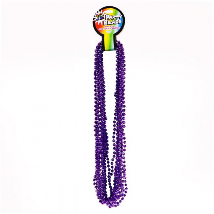 Purple Bead 33" Necklaces (Per 12 pack)