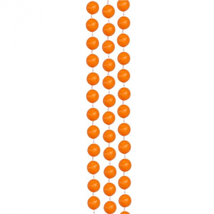 Orange 33" 7mm Bead Necklaces (Per 12 pack)