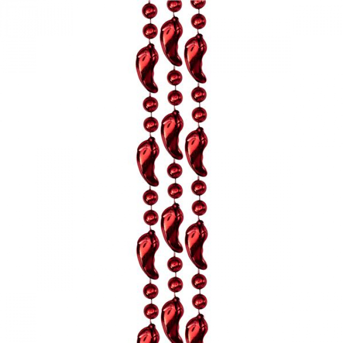 Red Chili Pepper Bead Necklaces (Per 12 pack)