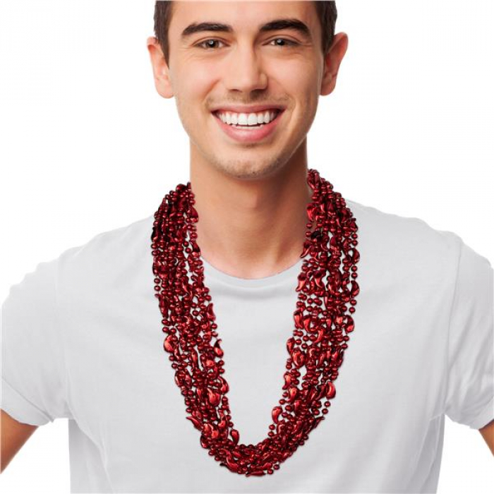 Red Chili Pepper Bead Necklaces (Per 12 pack)