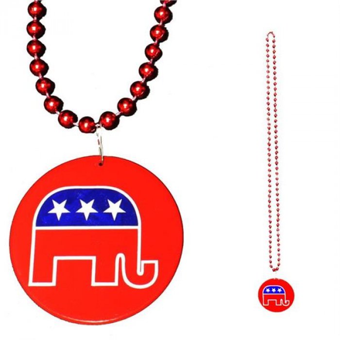 Republican Bead Necklaces (Per 12 pack)