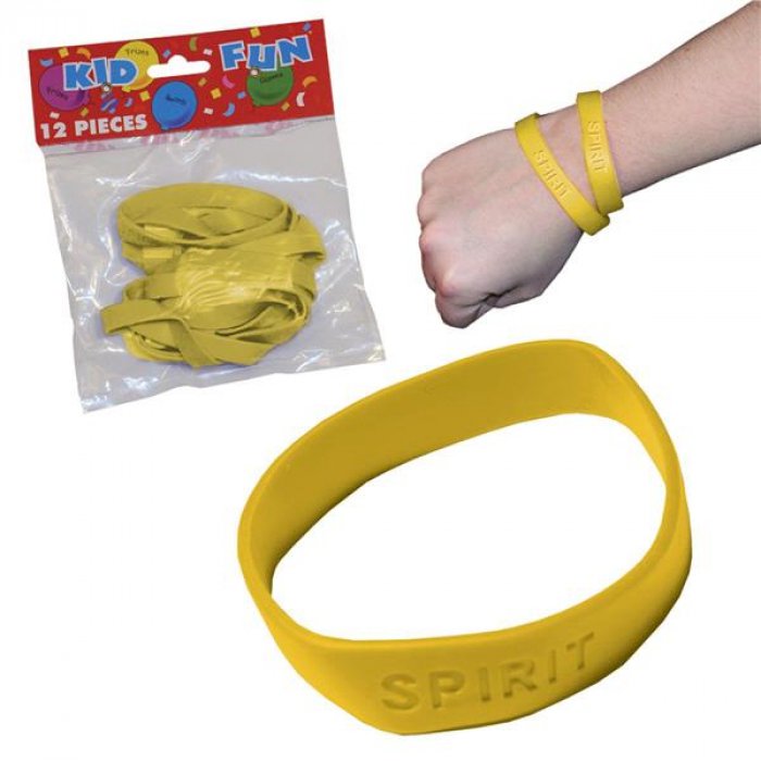 US Toy 153484 Yellow Rubber Spirit Bracelets for sale online 