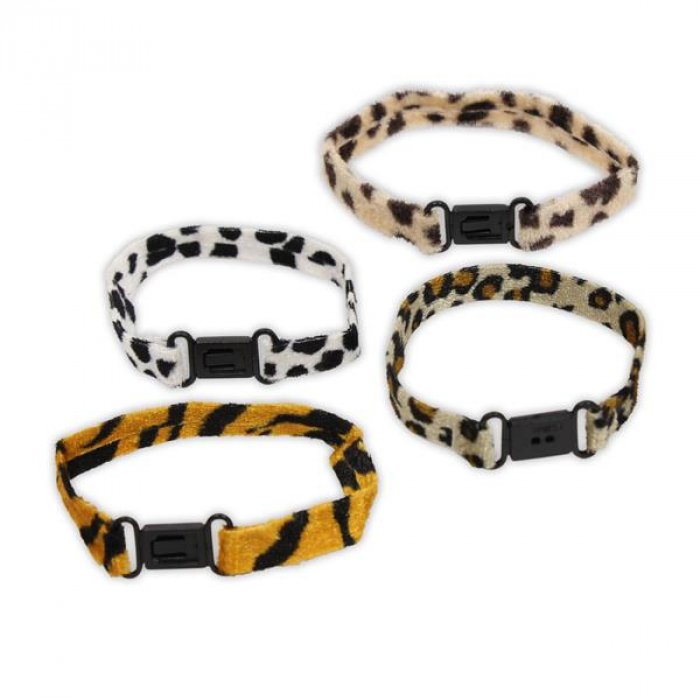 Animal Print Plush Bracelets (Per 12 pack)