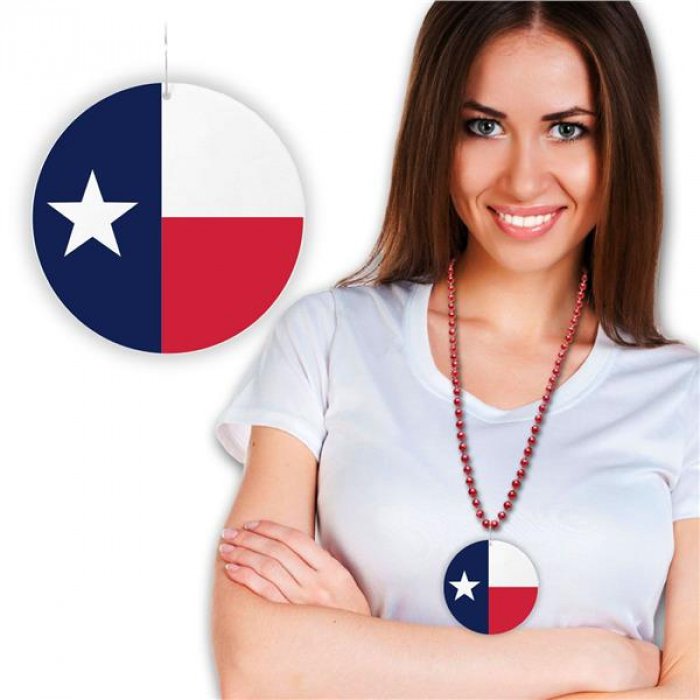 Texas Flag Plastic Medallion