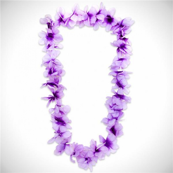 Purple Silk Flower 36" Leis (Per 12 pack)