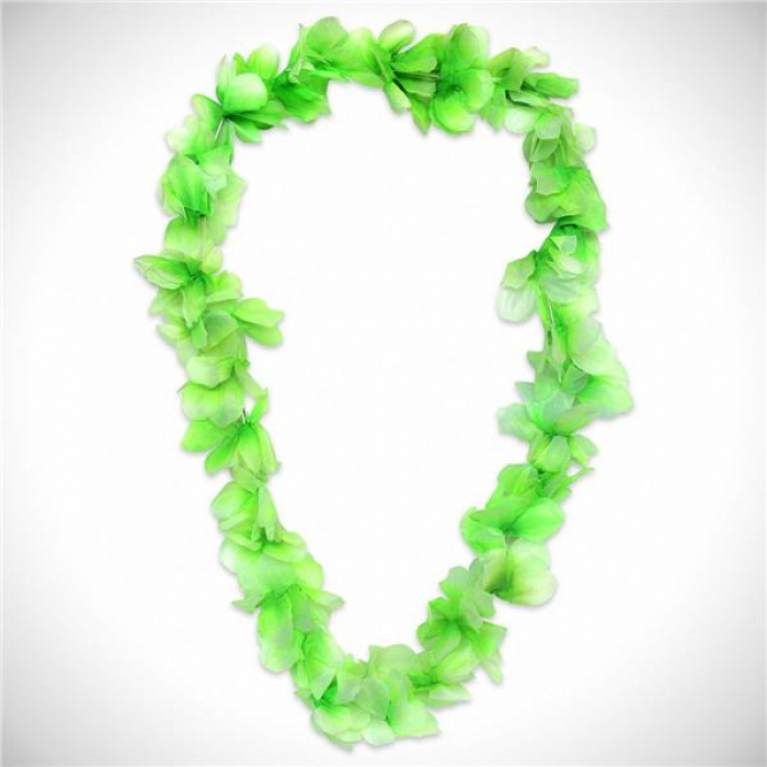 Green Silk Flower 36" Leis (Per 12 pack)