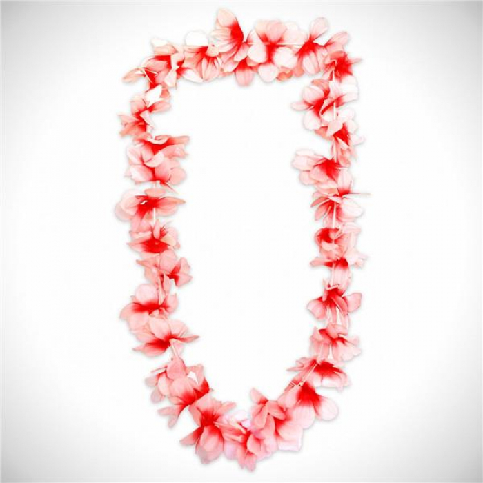Red Silk Flower 36" Leis (Per 12 pack)