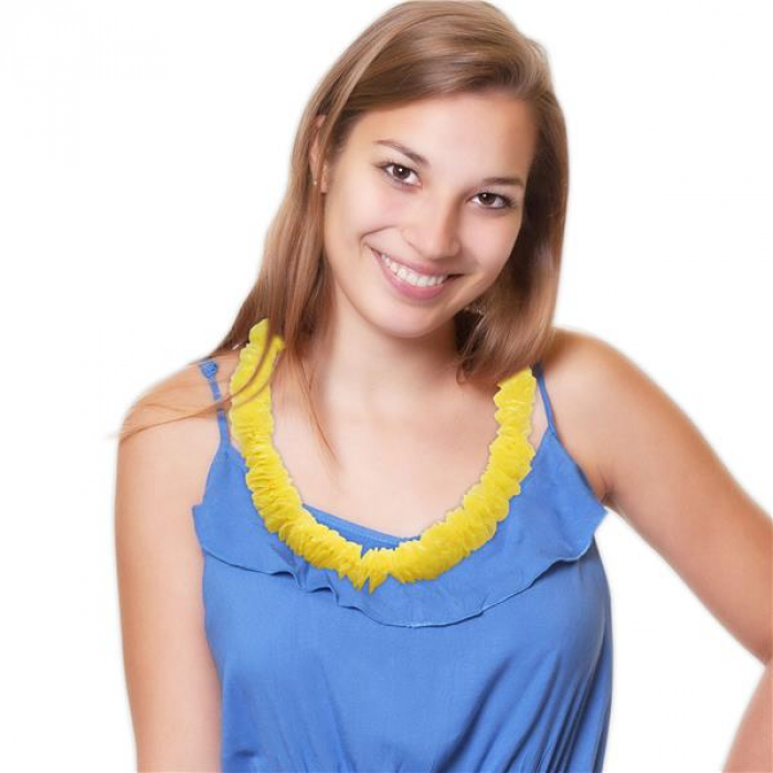Yellow Plastic Leis (Per 12 pack)