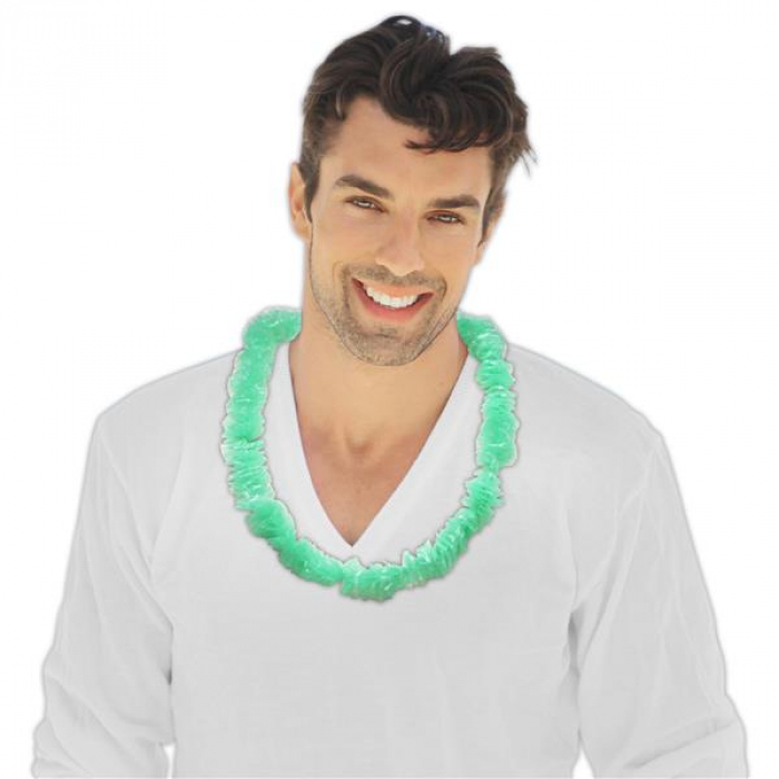 Green Plastic Leis (Per 12 pack)