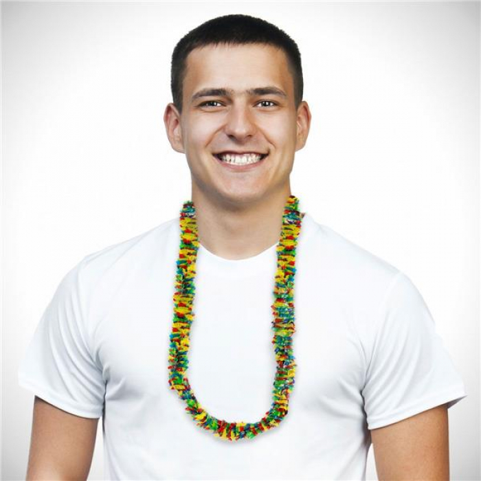Multi -Color 38" Plastic Leis (Per 12 pack)
