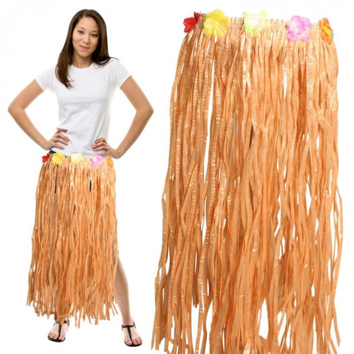Hula Skirt With Flower Band