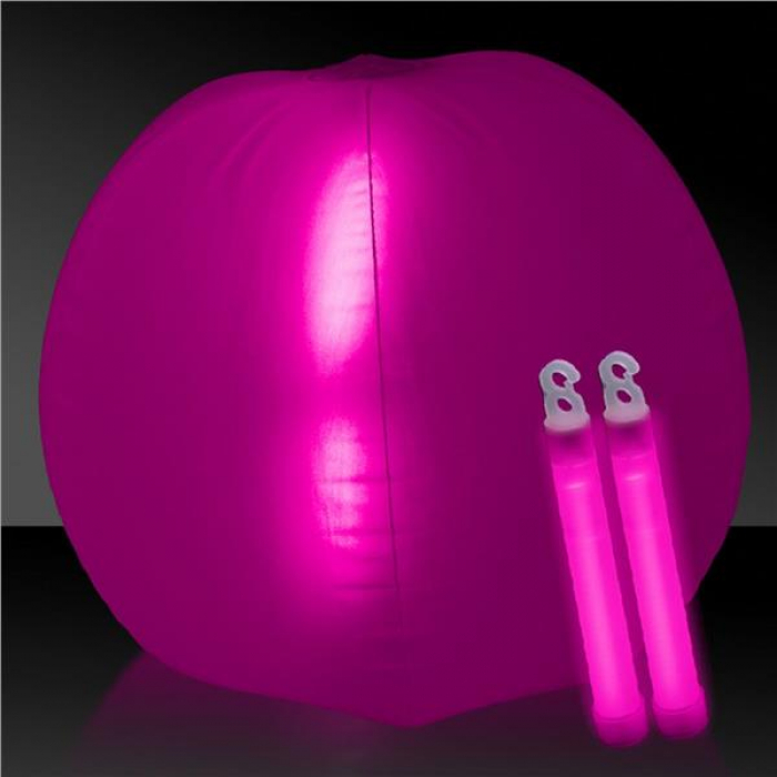 Glow in the Dark Pink 24" Beach Ball (Per set) Glow in the Dark Pink 24" Beach Ball (Per set)
