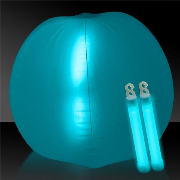Glow in the Dark Aqua 24" Beach Ball (Per set) Glow in the Dark Aqua 24" Beach Ball (Per set)