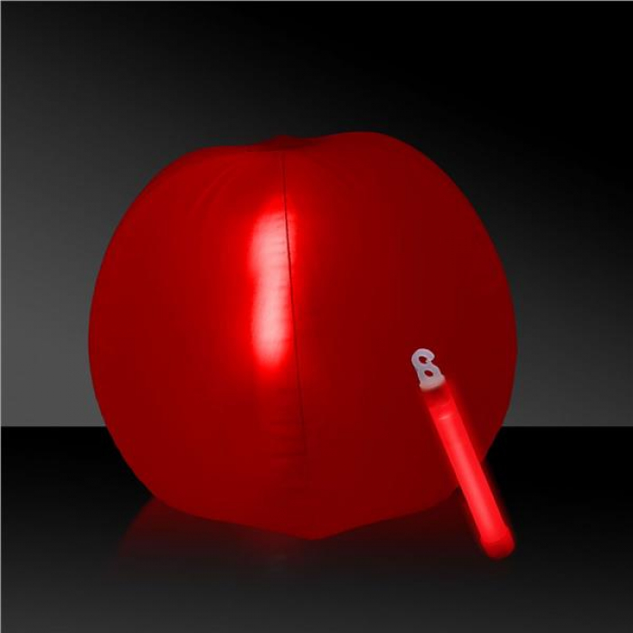 Glow in the Dark 12" Red Beach Ball