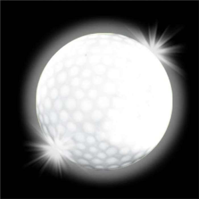 White Novelty LED  Light-Up Golf Ball