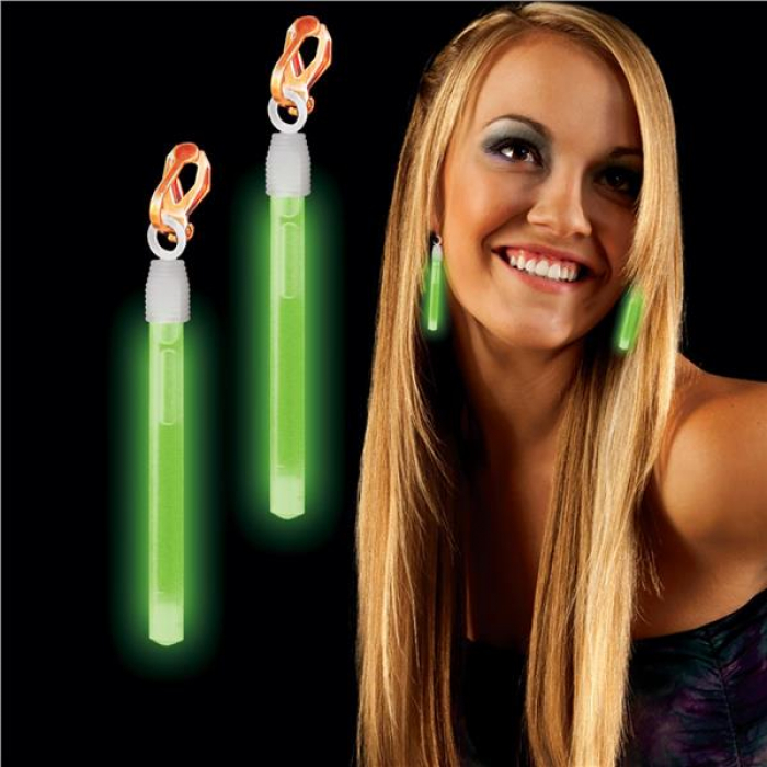 Green Glow Clip On Earrings Green Glow Clip On Earrings