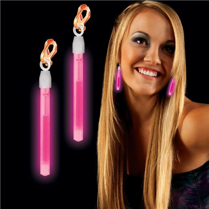 Pink Glow Clip On Earrings Pink Glow Clip On Earrings